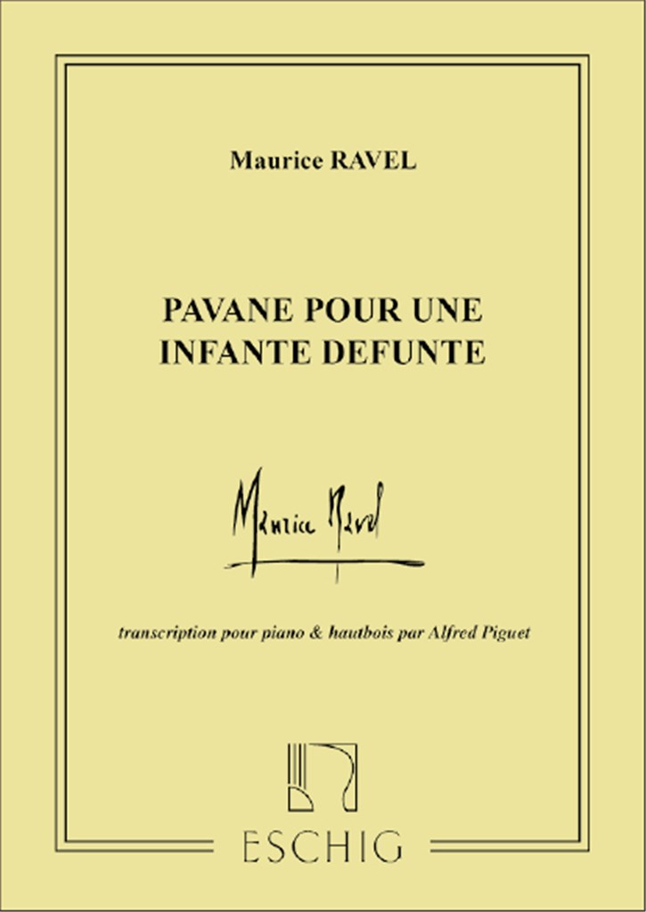 Pavane Pour Une Infante Defunte Hautbois-Piano